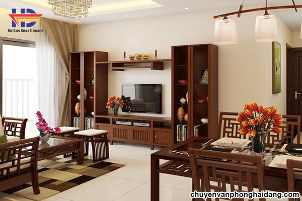 nội thất phòng khách bằng gỗ tự nhiên